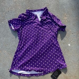Purple Polka Dot Women's Top